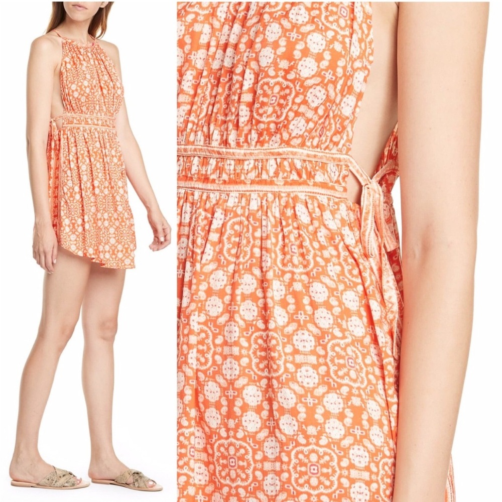 Free People Orange Boho Tunic Dress